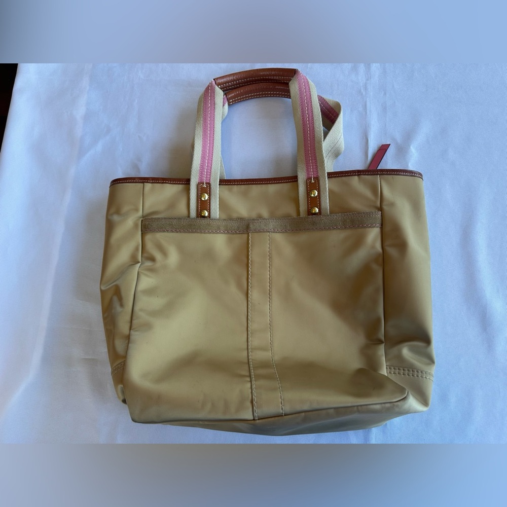 Coach Tan and Pink Tote Bag - Picture 7 of 15